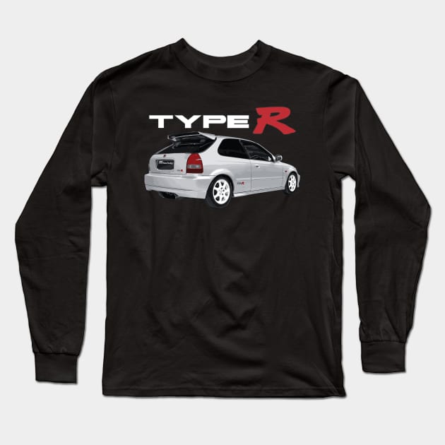 hot hatch ek9 type ctr vsm Vogue Silver Metallic Long Sleeve T-Shirt by cowtown_cowboy